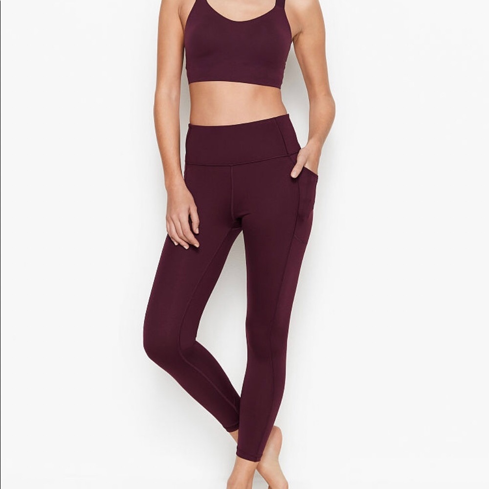 Victoria Secret Knockout Tights Size XS Purple Athletic Workout Gym